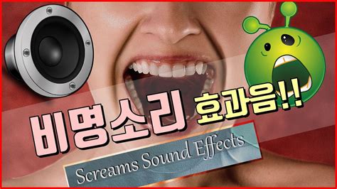 비명소리 효과음!! 악소리!! Screams Sound Effects [저작권 없는 무료 효과음] - YouTube