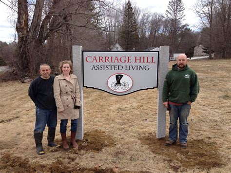 Carriage Hill Installs Sign | Carriage Hill Assisted Living NH