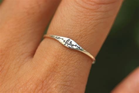 Lover Bird Ring,925 Silver Bird Ring,birds on a Branch Inspired Jewelry ...