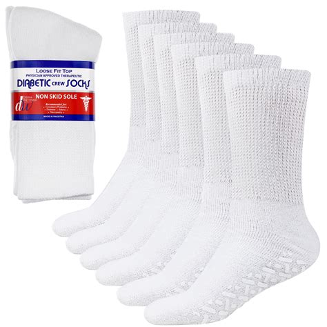 Debra Weitzner Non-Binding Loose Fit Sock - Non-Slip Diabetic Socks for