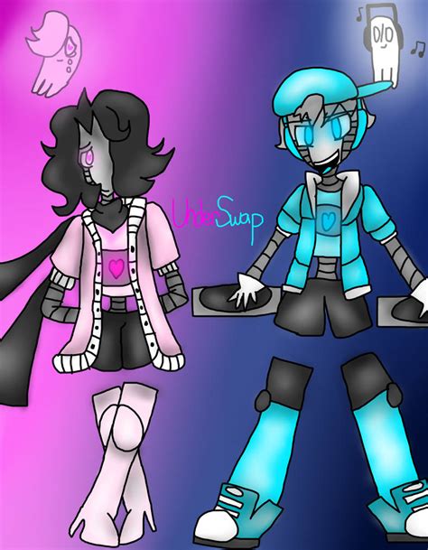 UnderSwap Mettaton And Napstablook by ZeenQueen on DeviantArt