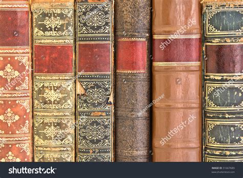 leather bound book spines stock photo  shutterstock