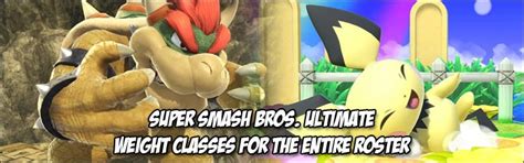 Here are the weights for Super Smash Bros. Ultimate's entire roster