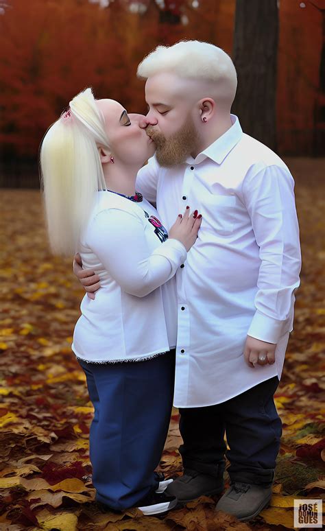 Albino Dwarf Couple Kissing by josedomingues on DeviantArt