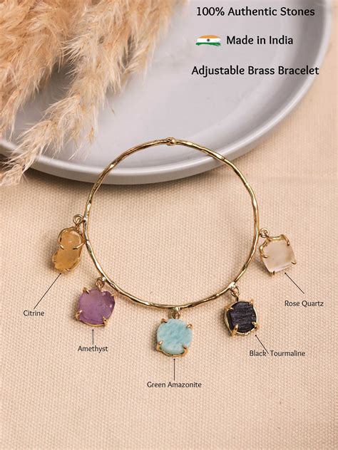 Fin Crystal Adjustable Brass Bracelet(Anti Tarnish) – Lili-Origin