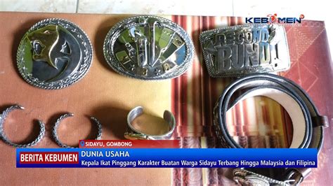kepala ikat pinggang karakter buatan warga sidayu terbang hingga