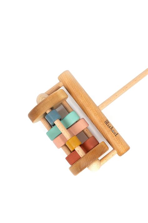 Lawnmower Push Toy, Wooden Push Toy Rattle, Montessori Toddler Toy - Etsy