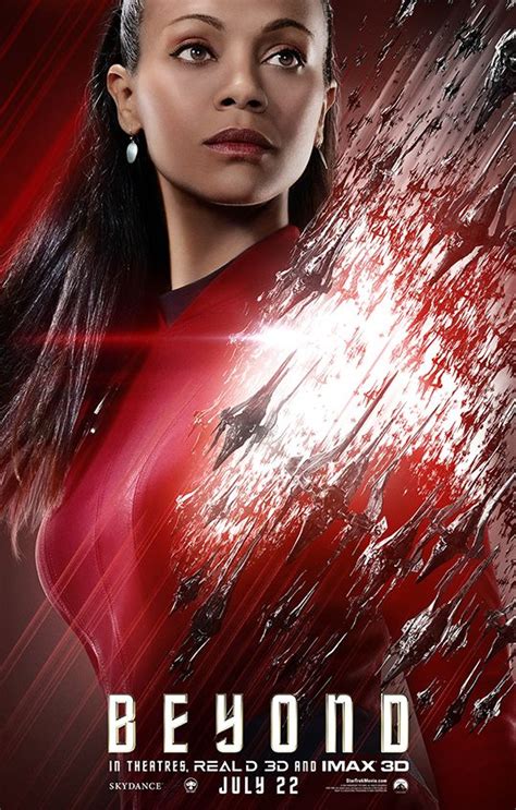 Zoe Saldana as Uhura in Star Trek Beyond Character Poster | Cultjer