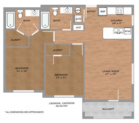 Floor Plans of Urban Square in Denton, TX