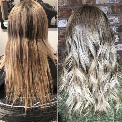 Blonde Before & After - Balyage to Full Foil - It's fall y'all and