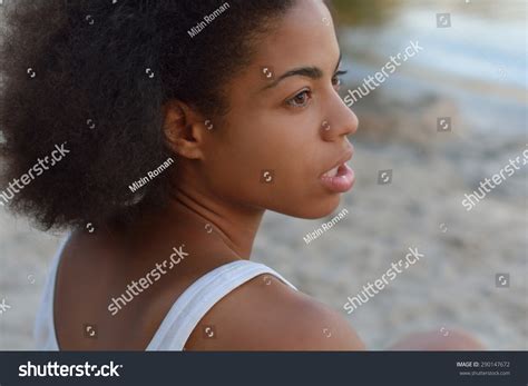 Young Beautiful Sexy Black Girl Posing Stock Photo (Edit Now) 290147672