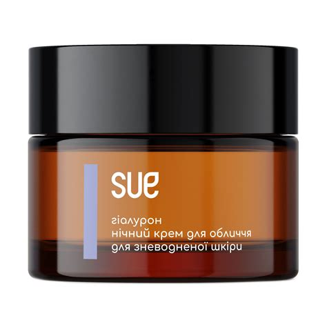 Нічний крем для обличчя Sue Hyaluronan Night Cream Гіалуронова кислота ...