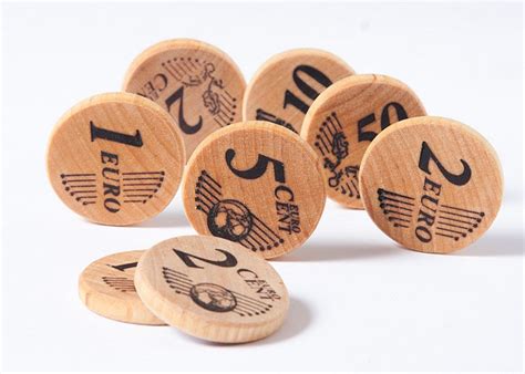 Wooden Toy EU Coins Play Money Wooden Euro Math Game - Etsy