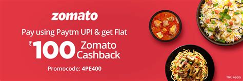 Zomato Offers - Zomato Using Paytm UPI - Get 300 Upto Cashback