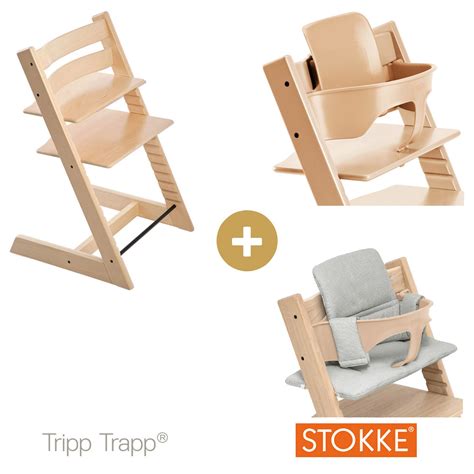 Chaise Tripp Trapp + Baby Set + coussin - Coloris au choix Stokke ...