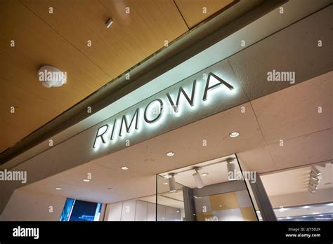 SINGAPORE - CIRCA JANUARY, 2020: Rimowa brand name over a store ...