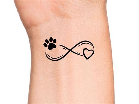 infinity tattoo  paw prints bronctattooauscom