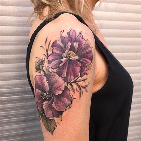 Cosmos Flower Tattoos