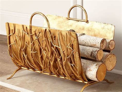 Корзина у камина: выбираем подставку для дров | Log home decorating ...