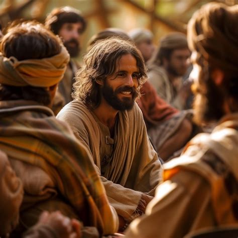 page   jesus talking  crowd pictures