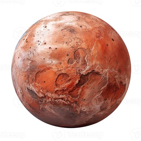 mars planet isolated  transparent background  png