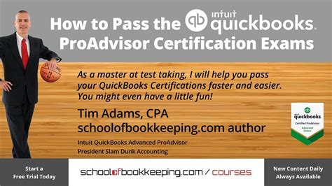 pass quickbooks proadvisor advanced certification exams