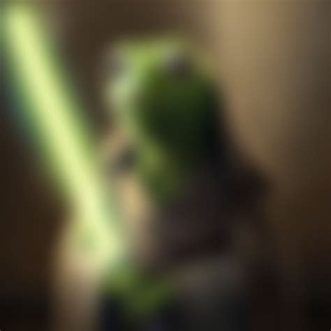 realistic kermit  frog   jedi  tabletopai  deviantart