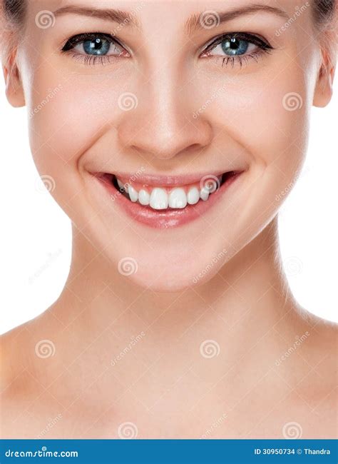 Woman Mouth Smiling With White Braces And Healthy Teeth For Beaty And