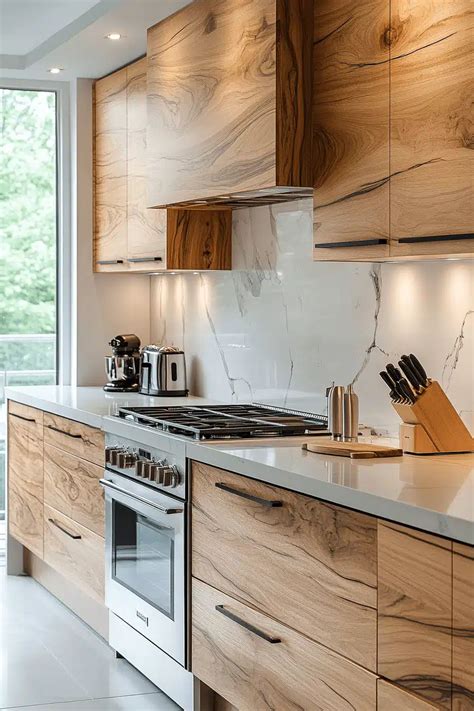 natural wood kitchen cabinets ideas   light  natural