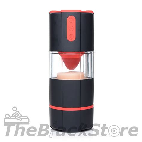 Flicking Tongue Masturbator LoveBotz Silicone USB Black Adult Toy New