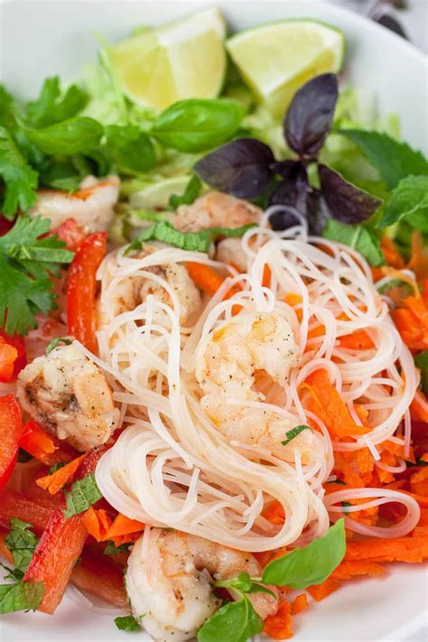 Vietnamese Shrimp Salad with Noodles | The Rustic Foodie®