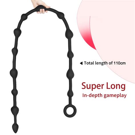 110cm Silicone Anal Beads Super Long Butt Plug Sex Toys For Adults ...