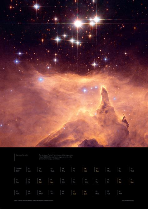 October 2007 - Star cluster Pismis 24 | ESA/Hubble 