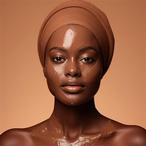 Premium AI Image | Dark skinned woman with face skin applies nourishing ...