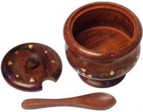 6 inch Oval Wooden Bowl Set, 2 Pieces, 250 ml at Rs 170/piece in ...