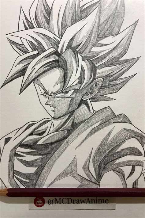 super saiyan goku goku drawing anime sketch anime drawings