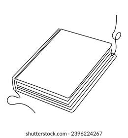 Book One Line Continuous Outline Vector Stock Vector (Royalty Free ...