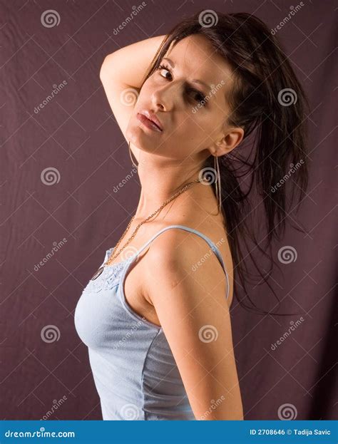 Hot brunette girl stock photo. Image of editorial, luxury - 2708646
