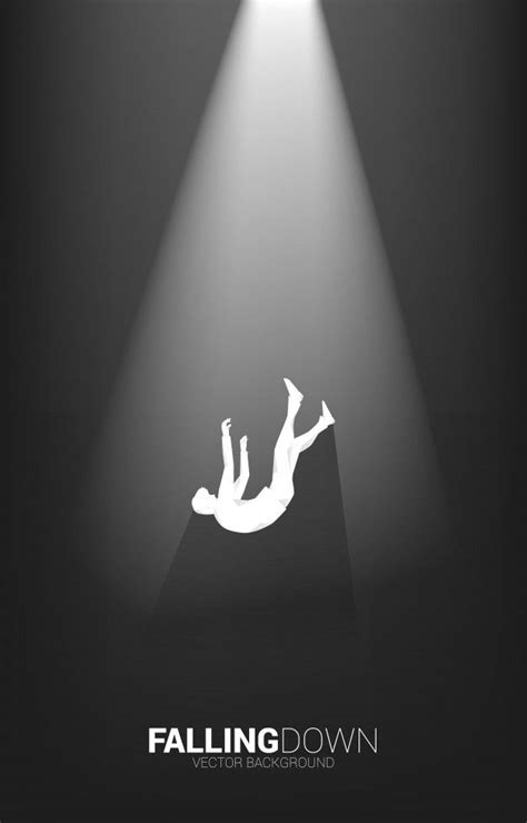 Premium Vector | Silhouette of businessman falling down in the light ...