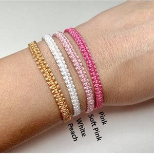 Set of 2 Macrame Bracelets, 2 Colors Handmade Bracelets With a Gift ...