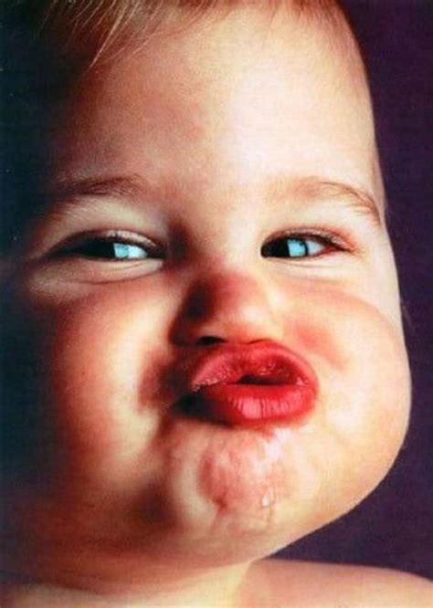 cutie! | Baby kiss, Baby faces, Funny baby faces