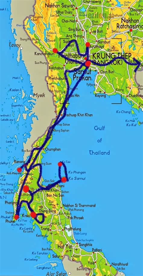 12 Thousand Miles From Home: Thailand-Route