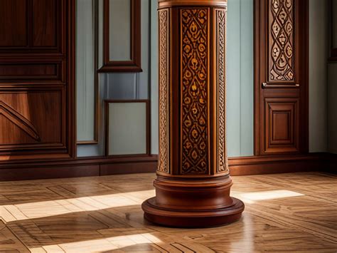 wooden pillar designs  decorate  home