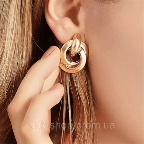 Серьги узелки красивые в золотом и серебряном цвете, цена 140 грн ...