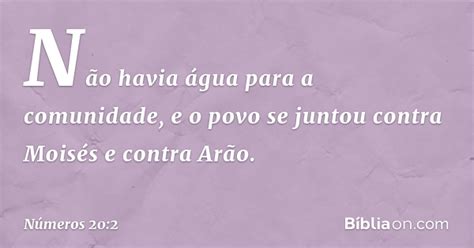 Números 20:2 - Bíblia