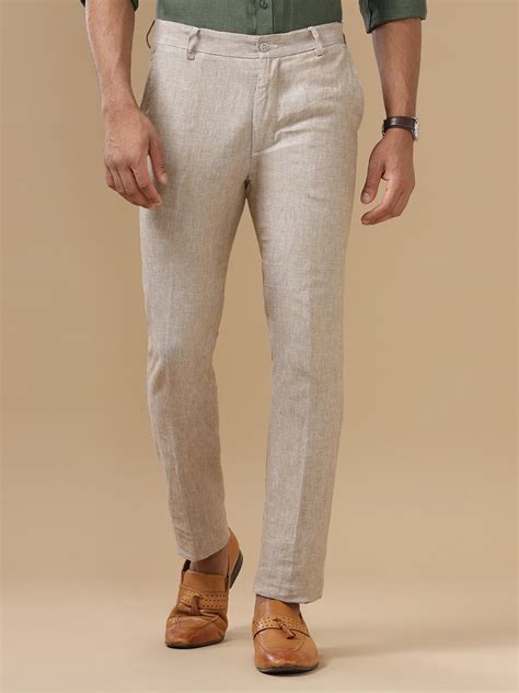 men pure linen sandal pant  trim fit pl