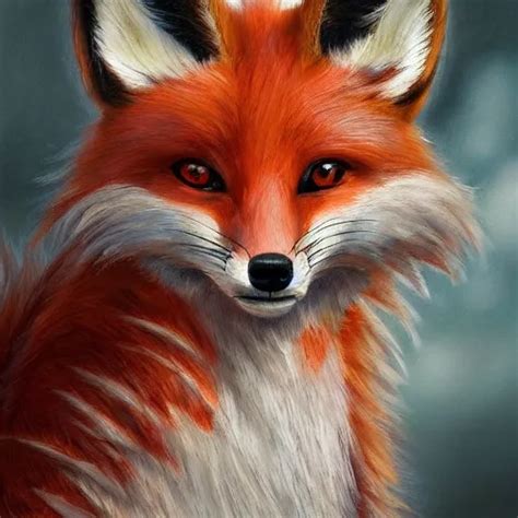 a detailed mate painting of a cute anime fox in | Stable Diffusion