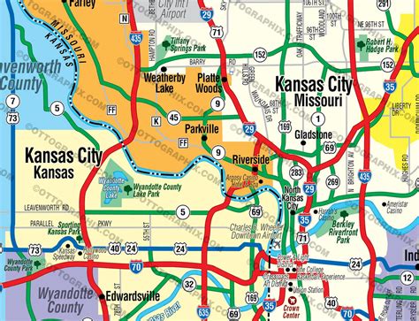 kansas city metro map otto maps