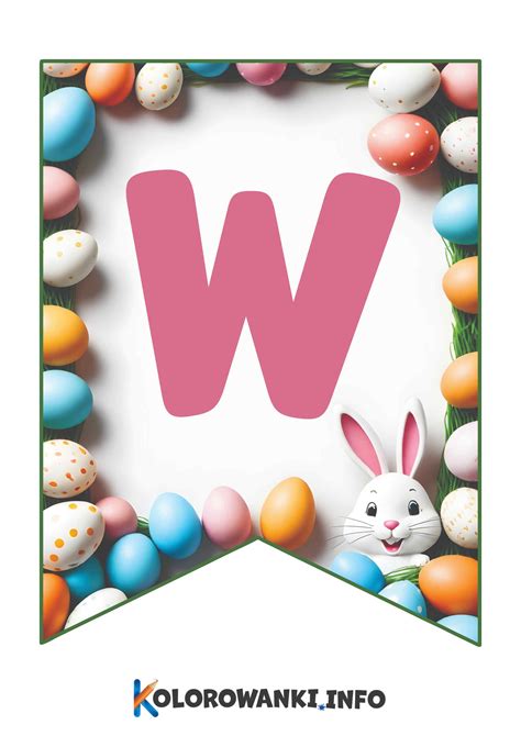Napis Wielkanoc do druku. PDF za darmo - Kolorowanki.info