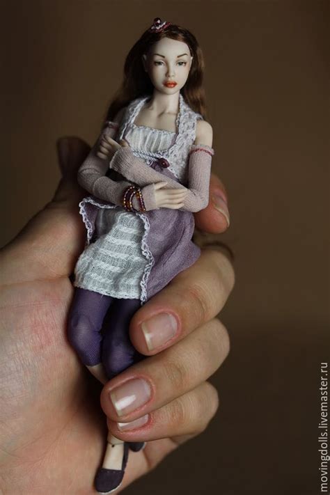 Jointed porcelain doll Olivia-2. Porcelain ,15,5 cm Miniature 1/12 ...